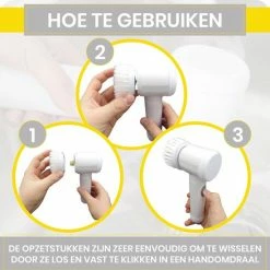 Lenga Elektrische Schoonmaakborstel - 5 In 1 Borstel - Oplaadbaar - Wasborstel - Schoonmaakmiddelen - Schrobborstels 12 Lenga Elektrische Schoonmaakborstel - 5 In 1 Borstel - Oplaadbaar - Wasborstel - Schoonmaakmiddelen - Schrobborstels -SolisVac Plus Shop 550x550 613