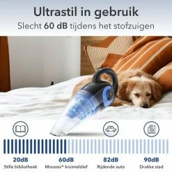 MooSoo Kruimeldief Snoerloos - Handstofzuiger - Kruimelzuiger - Nat & Droog - Sterke Zuigkracht - 8500PA - Longlife Filter - Black Friday -SolisVac Plus Shop 550x550 617