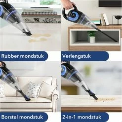 MooSoo Kruimeldief Snoerloos - Handstofzuiger - Kruimelzuiger - Nat & Droog - Sterke Zuigkracht - 8500PA - Longlife Filter - Black Friday -SolisVac Plus Shop 550x550 621