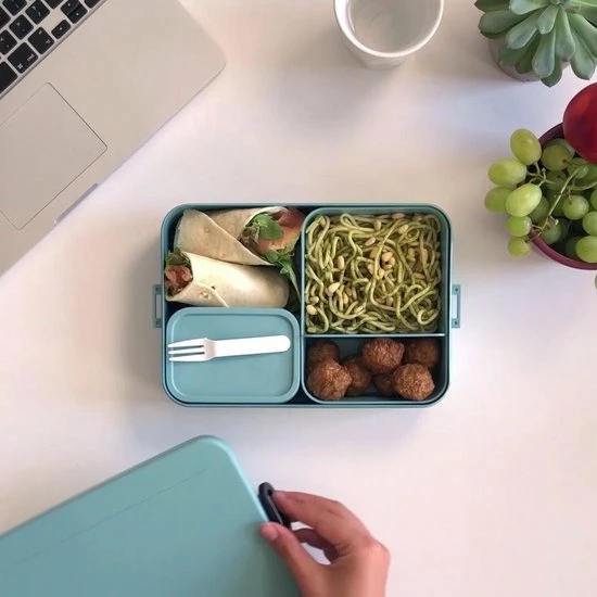 Mepal – Bento Lunchbox Take A Break Large- Inclusief Bento Box – Nordic Blue – Lunchbox Voor Volwassenen 2 Mepal – Bento Lunchbox Take A Break Large- Inclusief Bento Box – Nordic Blue – Lunchbox Voor Volwassenen - Afbeelding 2