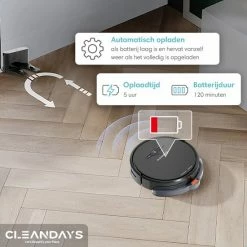 CleanDays Robotstofzuiger Met Dweilfunctie - Dweilrobot - Robot Stofzuiger - Stofzuiger Robot - Incl. Nederlandse Instructievideo -SolisVac Plus Shop 550x550 648