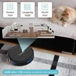 CleanDays Robotstofzuiger Met Dweilfunctie - Dweilrobot - Robot Stofzuiger - Stofzuiger Robot - Incl. Nederlandse Instructievideo -SolisVac Plus Shop 550x550 653
