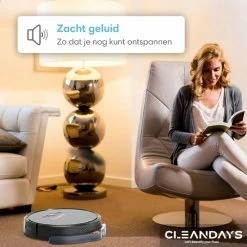 CleanDays Robotstofzuiger Met Dweilfunctie - Dweilrobot - Robot Stofzuiger - Stofzuiger Robot - Incl. Nederlandse Instructievideo -SolisVac Plus Shop 550x550 655