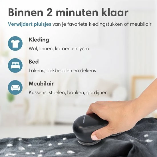 Lifeproducts Oplaadbare Pluizenverwijderaar - Elektrische Kledingontpluizer Met Antistatische Pluizenborstel - Oplaadbaar - Pluizendief Inclusief 3 Extra Mesjes - Zwart 2 Lifeproducts Oplaadbare Pluizenverwijderaar - Elektrische Kledingontpluizer Met Antistatische Pluizenborstel - Oplaadbaar - Pluizendief Inclusief 3 Extra Mesjes - Zwart - Afbeelding 2