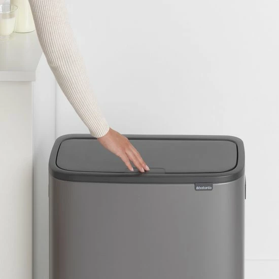 Brabantia Bo Touch Bin Prullenbak - 2 X 30 L - Platinum 9 Brabantia Bo Touch Bin Prullenbak - 2 X 30 L - Platinum - Afbeelding 9