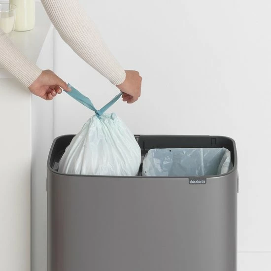 Brabantia Bo Touch Bin Prullenbak - 2 X 30 L - Platinum 14 Brabantia Bo Touch Bin Prullenbak - 2 X 30 L - Platinum - Afbeelding 14