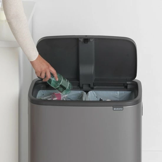 Brabantia Bo Touch Bin Prullenbak - 2 X 30 L - Platinum 17 Brabantia Bo Touch Bin Prullenbak - 2 X 30 L - Platinum - Afbeelding 17