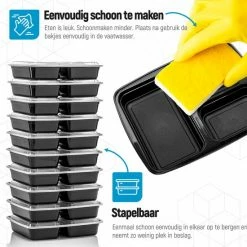 Meal Prep Bakjes - 10 Stuks - 3 Compartimenten - Lunchbox - Diepvriesbakjes - Vershoudbakjes - Plastic Bakjes Met Deksel - Magnetron Bakjes Met Deksel - Meal Prep - Vershouddoos - 1L - BPA Vrij – Fitcrafters 16 Meal Prep Bakjes - 10 Stuks - 3 Compartimenten - Lunchbox - Diepvriesbakjes - Vershoudbakjes - Plastic Bakjes Met Deksel - Magnetron Bakjes Met Deksel - Meal Prep - Vershouddoos - 1L - BPA Vrij – Fitcrafters -SolisVac Plus Shop 550x550 733