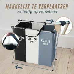 Landys Wasmand 3 Vakken - Opvouwbare Wassorteerder Met NL Opdruk - Aluminium Frame - 90L 11 Landys Wasmand 3 Vakken - Opvouwbare Wassorteerder Met NL Opdruk - Aluminium Frame - 90L -SolisVac Plus Shop 550x550 736