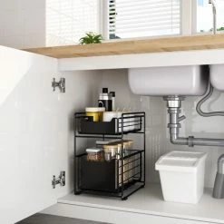 BROËL Organizer – Ladekast - Opbergrek - Aanrecht Organiser – Keuken Organizers - Ladeblok - Kast Organizer - Organizer Lade - Zwart - Ladesysteem - Gootsteen Organizer - Gootsteenkast Organizer - Keukenrek - Tweelaags – Metaal – Antislip 12 BROËL Organizer – Ladekast - Opbergrek - Aanrecht Organiser – Keuken Organizers - Ladeblok - Kast Organizer - Organizer Lade - Zwart - Ladesysteem - Gootsteen Organizer - Gootsteenkast Organizer - Keukenrek - Tweelaags – Metaal – Antislip -SolisVac Plus Shop 550x550 765