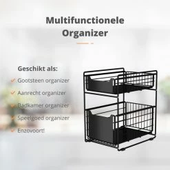 BROËL Organizer – Ladekast - Opbergrek - Aanrecht Organiser – Keuken Organizers - Ladeblok - Kast Organizer - Organizer Lade - Zwart - Ladesysteem - Gootsteen Organizer - Gootsteenkast Organizer - Keukenrek - Tweelaags – Metaal – Antislip 15 BROËL Organizer – Ladekast - Opbergrek - Aanrecht Organiser – Keuken Organizers - Ladeblok - Kast Organizer - Organizer Lade - Zwart - Ladesysteem - Gootsteen Organizer - Gootsteenkast Organizer - Keukenrek - Tweelaags – Metaal – Antislip -SolisVac Plus Shop 550x550 767
