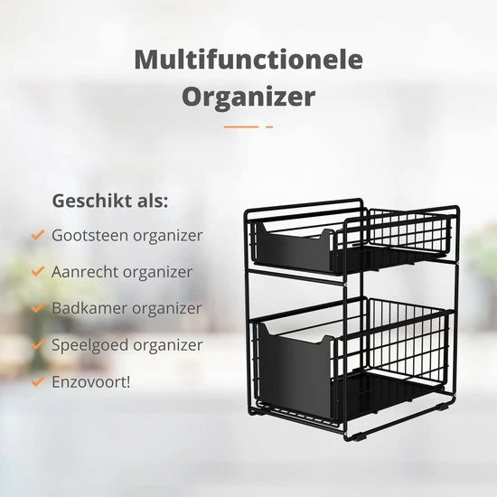 BROËL Organizer – Ladekast - Opbergrek - Aanrecht Organiser – Keuken Organizers - Ladeblok - Kast Organizer - Organizer Lade - Zwart - Ladesysteem - Gootsteen Organizer - Gootsteenkast Organizer - Keukenrek - Tweelaags – Metaal – Antislip 7 BROËL Organizer – Ladekast - Opbergrek - Aanrecht Organiser – Keuken Organizers - Ladeblok - Kast Organizer - Organizer Lade - Zwart - Ladesysteem - Gootsteen Organizer - Gootsteenkast Organizer - Keukenrek - Tweelaags – Metaal – Antislip - Afbeelding 7