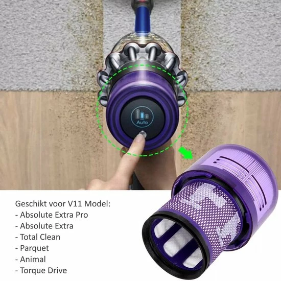 Europefans 3x HEPA Filter Compatible Met Dyson V11/V15 Stofzuiger Motor Wasbaar Absolute Pro Total Clean Torque Drive Animal Parquet SV14 970013-02 3 Europefans 3x HEPA Filter Compatible Met Dyson V11/V15 Stofzuiger Motor Wasbaar Absolute Pro Total Clean Torque Drive Animal Parquet SV14 970013-02 - Afbeelding 3