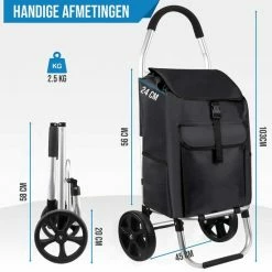 Strex Boodschappentrolley Met Wielen - Opvouwbaar - Afneembare Boodschappentas - Boodschappenwagen 19 Strex Boodschappentrolley Met Wielen - Opvouwbaar - Afneembare Boodschappentas - Boodschappenwagen -SolisVac Plus Shop 550x550 818