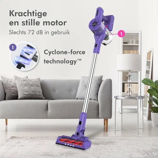 Motionflow Steelstofzuiger Draadloos Zonder Zak - 6 Delige Set - 200 Watt - Uitwasbaar Filter - Ophangsysteem 4 Motionflow Steelstofzuiger Draadloos Zonder Zak - 6 Delige Set - 200 Watt - Uitwasbaar Filter - Ophangsysteem - Afbeelding 4