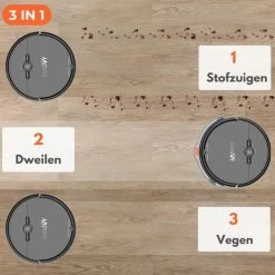 Sanovy 3 In 1 Robotstofzuiger Met Dweilfunctie - 1800 PA- Automatische Laadstation - Dweilrobot – App 15 Sanovy 3 In 1 Robotstofzuiger Met Dweilfunctie - 1800 PA- Automatische Laadstation - Dweilrobot – App -SolisVac Plus Shop 550x550 876