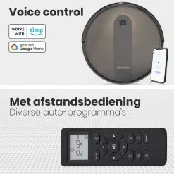 Auronic WiFi Robot Stofzuiger - 1400Pa - Dweilfunctie - Draadloos - Automatisch Laadstation - Stof Tot Hondenhaar - Zwart Met Oranje Accenten -SolisVac Plus Shop 550x550 909