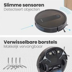 Auronic WiFi Robot Stofzuiger - 1400Pa - Dweilfunctie - Draadloos - Automatisch Laadstation - Stof Tot Hondenhaar - Zwart Met Oranje Accenten -SolisVac Plus Shop 550x550 910