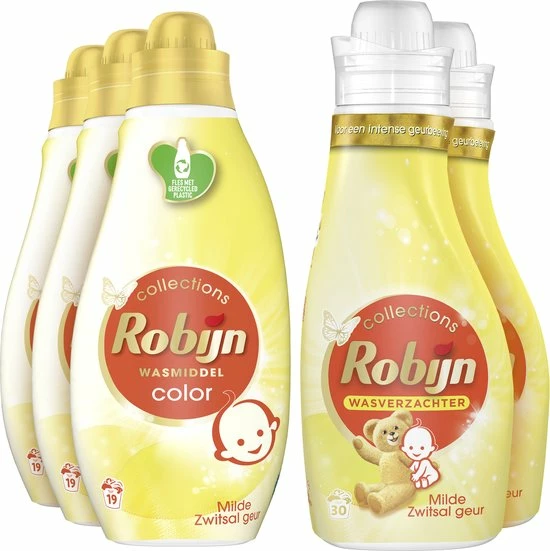 Robijn Perfect Match Zwitsal Wasmiddel En Wasverzachter Pakket - 5 Stuks - Voordeelverpakking 3 Robijn Perfect Match Zwitsal Wasmiddel En Wasverzachter Pakket - 5 Stuks - Voordeelverpakking - Afbeelding 3