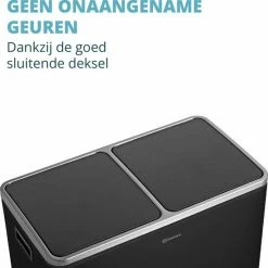 Duo Prullenbak 60 Liter Homra Quickx - 2-vaks Afvalscheidings Pedaalemmer Van Homra – 60 Liter (2x30 L) Vuilbak – Zwarte Afvalemmer Met 2 Vakken - RVS - Vuilnisbak Keuken - Hygiënisch Afval Scheiden - Zwart - Pedaal Prullenbak - Vuilnisemmer 15 Duo Prullenbak 60 Liter Homra Quickx - 2-vaks Afvalscheidings Pedaalemmer Van Homra – 60 Liter (2x30 L) Vuilbak – Zwarte Afvalemmer Met 2 Vakken - RVS - Vuilnisbak Keuken - Hygiënisch Afval Scheiden - Zwart - Pedaal Prullenbak - Vuilnisemmer -SolisVac Plus Shop 550x551 14