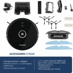 Blaupunkt Bluebot XTREME BPK-VCBB1XTE - Robotstofzuiger Met Dweilfunctie - Laser Navigatie - 3000Pa 31 Blaupunkt Bluebot XTREME BPK-VCBB1XTE - Robotstofzuiger Met Dweilfunctie - Laser Navigatie - 3000Pa -SolisVac Plus Shop 550x551 3