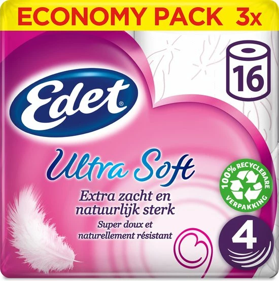 Edet Ultra Soft Wc Papier - 4-laags - 48 Rollen 1 Edet Ultra Soft Wc Papier - 4-laags - 48 Rollen
