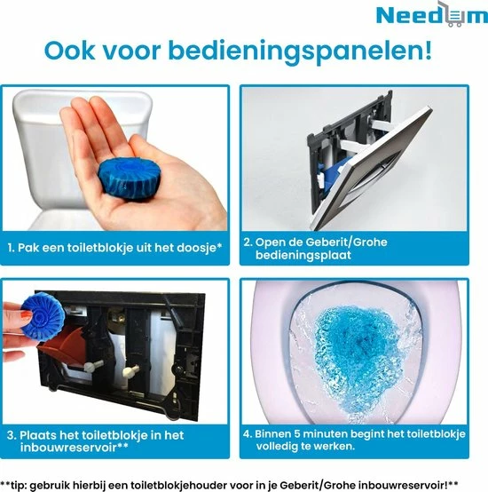 Needum ® Toiletblokjes Voor Inbouwreservoirs – WC-blokjes – Toiletblokken In Een Voordeelverpakking – 30 Stuks 8 Needum ® Toiletblokjes Voor Inbouwreservoirs – WC-blokjes – Toiletblokken In Een Voordeelverpakking – 30 Stuks - Afbeelding 8