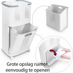 Sens Design Wasmanden Met Deksel - Wassorteerder 3 Vakken Op Wieltjes 23 Sens Design Wasmanden Met Deksel - Wassorteerder 3 Vakken Op Wieltjes -SolisVac Plus Shop 550x556 6
