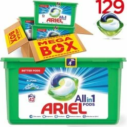 Ariel All In 1 Wasmiddel Pods Alpine - 3x43 Wasbeurten - Voordeelverpakking 34 Ariel All In 1 Wasmiddel Pods Alpine - 3x43 Wasbeurten - Voordeelverpakking -SolisVac Plus Shop 550x559 1