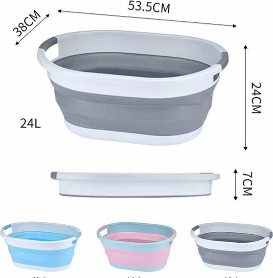 Merkloos Multifunctionele Opvouwbaar Wasmand Siliconen - Ruimtebesparende Wasemmer - 25 Liter 4 Merkloos Multifunctionele Opvouwbaar Wasmand Siliconen - Ruimtebesparende Wasemmer - 25 Liter - Afbeelding 4