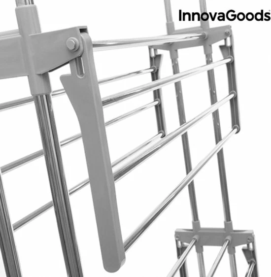 Innovagoods OPVOUWBARE WASDROGER MET WIELTJES 18 STANGEN - Wasrek - Waslijn - Droogtoren - Waslijn Uittrekbaar - Wasrek Inklapbaar - Drooglijn - Droogrek 3 Innovagoods OPVOUWBARE WASDROGER MET WIELTJES 18 STANGEN - Wasrek - Waslijn - Droogtoren - Waslijn Uittrekbaar - Wasrek Inklapbaar - Drooglijn - Droogrek - Afbeelding 3