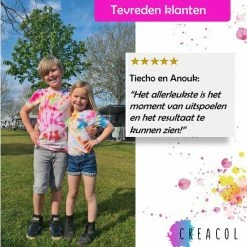 CREACOL Tie Dye Kit – 8 Kleuren 120 Ml – Tie Dye Set – Knutselen Meisjes - Sinterklaas Cadeautjes - 36+ Projecten -SolisVac Plus Shop 550x562 6