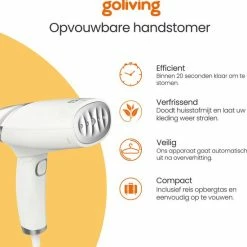 Goliving Kledingstomer - Handstomer Voor Kleding/textiel/stof - Stoomstrijkijzer - Handstoomreiniger - Handstomer - Opvouwbaar - Incl. Reis-etui - Wit 11 Goliving Kledingstomer - Handstomer Voor Kleding/textiel/stof - Stoomstrijkijzer - Handstoomreiniger - Handstomer - Opvouwbaar - Incl. Reis-etui - Wit -SolisVac Plus Shop 550x563 1
