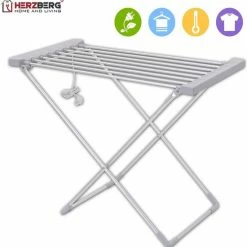 Herzberg: Elektrisch Droogrek Klein - Verwarmd Wasrek - Opvouwbaar - Snel Droog Wasrek