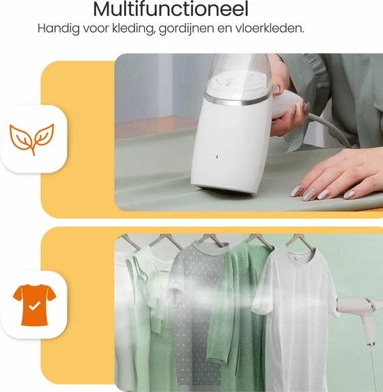 Goliving Kledingstomer - Handstomer Voor Kleding/textiel/stof - Stoomstrijkijzer - Handstoomreiniger - Handstomer - Opvouwbaar - Incl. Reis-etui - Wit 3 Goliving Kledingstomer - Handstomer Voor Kleding/textiel/stof - Stoomstrijkijzer - Handstoomreiniger - Handstomer - Opvouwbaar - Incl. Reis-etui - Wit - Afbeelding 3