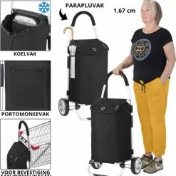 ShoppingCruiser® ‘Foldable’ Boodschappentrolley | Opvouwbare Boodschappenwagen |Afneembare Boodschappentas | Koelvak | Zwart 12 ShoppingCruiser® ‘Foldable’ Boodschappentrolley | Opvouwbare Boodschappenwagen |Afneembare Boodschappentas | Koelvak | Zwart -SolisVac Plus Shop 550x567 5
