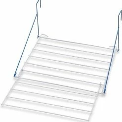 Universal Droogrek SASHA - 6M - Wit / Blauw - Hangrek - 59 X 75 X 30 Cm Droogruimte - Wit - Uitklapbaar Wasrek Deur - Wasrek Balkon - Droogrek Deur - Droogrek Balkon - Hangdroogrek - Wasrek Hangend - - Wassen - Drogen