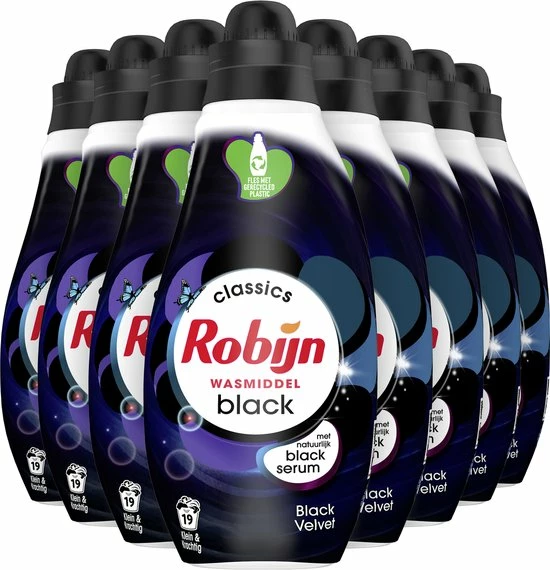 Robijn Klein & Krachtig Classics Black Velvet Vloeibaar Wasmiddel - 8 X 19 Wasbeurten - Voordeelverpakking 6 Robijn Klein & Krachtig Classics Black Velvet Vloeibaar Wasmiddel - 8 X 19 Wasbeurten - Voordeelverpakking - Afbeelding 6