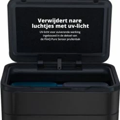FlinQ Pure Sensor Prullenbak - Zwart - UV-licht - Fotokatalyse Reiniging - Geen Geuren & Bacteriën -SolisVac Plus Shop 550x570 6