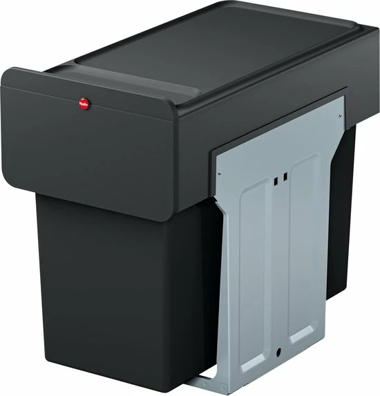 Hailo Tandem - Inbouw Prullenbak - 2x 14 Liter Inhoud - 25,1 X 40 X 49 Cm - Met 2 Compartimenten - Zwart 8 Hailo Tandem - Inbouw Prullenbak - 2x 14 Liter Inhoud - 25,1 X 40 X 49 Cm - Met 2 Compartimenten - Zwart - Afbeelding 8
