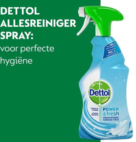 Dettol Power & Fresh - Allesreiniger Spray - Katoenfris - 6 X 500 Ml 3 Dettol Power & Fresh - Allesreiniger Spray - Katoenfris - 6 X 500 Ml - Afbeelding 3
