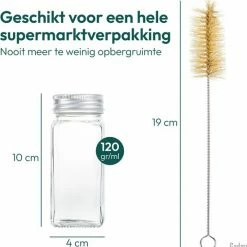 Gadgy 24 Glazen Kruidenpotjes Set Met Deksel En Strooideksel - Kruidenstrooier - Incl. Labels Krijtstift Trechter En Borstel 18 Gadgy 24 Glazen Kruidenpotjes Set Met Deksel En Strooideksel - Kruidenstrooier - Incl. Labels Krijtstift Trechter En Borstel -SolisVac Plus Shop 550x574 14