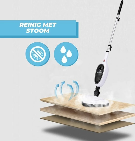 Media Evolution STEAM-IT 2 In 1 Stoomreiniger Én Handstomer - Met Opzetstukken Voor Alle Vloeren, Bank, Badkamer En Tapijt - Wit 10 Media Evolution STEAM-IT 2 In 1 Stoomreiniger Én Handstomer - Met Opzetstukken Voor Alle Vloeren, Bank, Badkamer En Tapijt - Wit - Afbeelding 10
