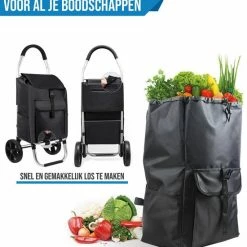 Strex Boodschappentrolley Met Wielen - Opvouwbaar - Afneembare Boodschappentas - Boodschappenwagen 16 Strex Boodschappentrolley Met Wielen - Opvouwbaar - Afneembare Boodschappentas - Boodschappenwagen -SolisVac Plus Shop 550x576 4