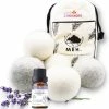 Good Lifehacks Goodlifehacks Originele XL 6 Stuks Drogerballen Met Geurolie - Wasbollen - Wasverzachter - Zero Waste Dryerballs - Duurzaam - Herbruikbare Droogballen - Wit & Grijs - Met GRATIS Essentiële Geurolie
