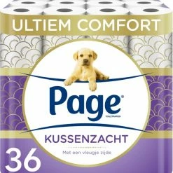 Page Toiletpapier - 36 Rollen - Kussenzacht Wc Papier (3-laags) - Voordeelverpakking