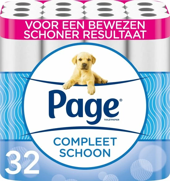 Page Toiletpapier - 32 Rollen - Compleet Schoon Wc Papier - Voordeelverpakking 1 Page Toiletpapier - 32 Rollen - Compleet Schoon Wc Papier - Voordeelverpakking