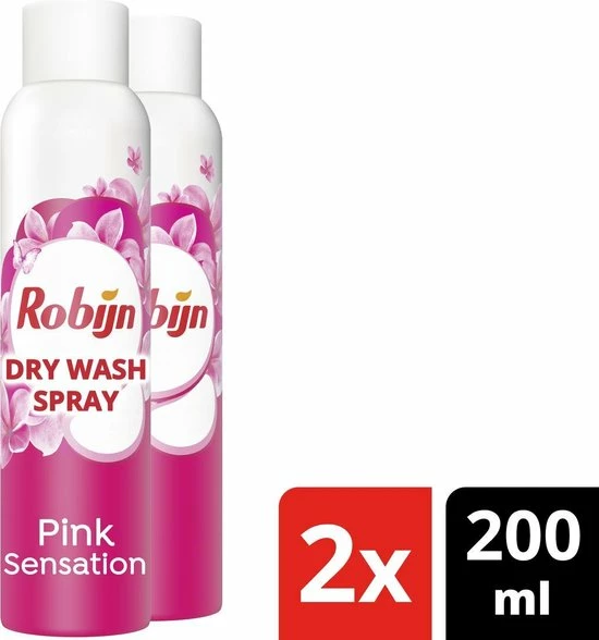 Robijn Pink Sensation Dry Wash Spray - 2 X 200 Ml - Voordeelverpakking 3 Robijn Pink Sensation Dry Wash Spray - 2 X 200 Ml - Voordeelverpakking - Afbeelding 3