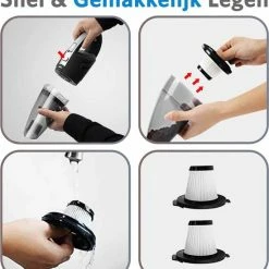 Wonix® Kruimeldief - Handstofzuiger - Kruimelzuiger - Snoerloos - Draadloos - Incl. 2x HEPA Filters -SolisVac Plus Shop 550x592 5