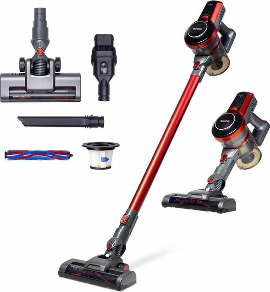 Auronic Steelstofzuiger - Draadloos - 4-in-1 - Op Batterij - 160W - Rood/Grijs 1 Auronic Steelstofzuiger - Draadloos - 4-in-1 - Op Batterij - 160W - Rood/Grijs